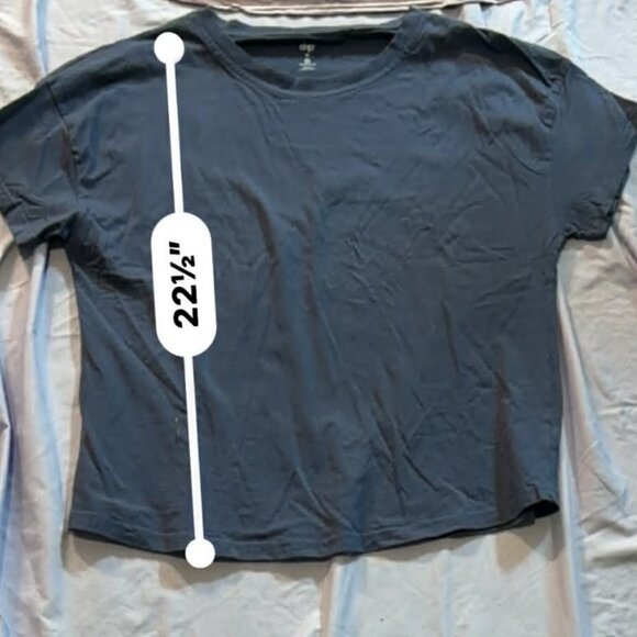 TWO dip Brand Short Sleeve tees, BIG SIZE SMALL (1 purple striped & 1 Blue) - Picture 15 of 16